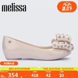 Melissa（梅丽莎）蝴蝶结低跟时尚通勤休闲女士单鞋33680 米白色 38