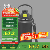 希乐（cille）大容量保温杯男女士316不锈钢杯子便携户外旅行运动车载吸管杯子