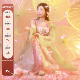 十三余小豆蔻儿[佩玉春风]刺绣粉色裙子印花对襟衫唐制汉服女原创 齐胸裙 S