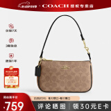 蔻驰（COACH）【官方授权店】coach女包Nolita腋下包斜挎麻将包送女友节日礼物 CW426IMQRX卡其色配黑色(保税仓)