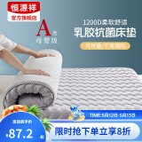 恒源祥乳胶床垫软垫A类抗菌加厚榻榻米垫子双人可折叠学生单人宿舍褥子 抗菌A类乳胶床垫-灰色【约5cm】 150*200cm【双人床】透气防潮