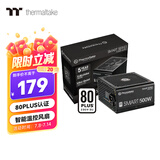 Thermaltake（Tt）额定500W Smart 500W 电脑电源（80PLUS认证/主动式PFC/智能温控风扇/支持背线）