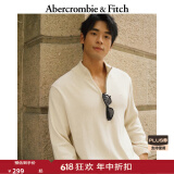 ABERCROMBIE & FITCH男装24秋冬款经典小麋鹿美式半拉链套头针织衫毛衣KI120-4149 象牙白 M (180/100A)