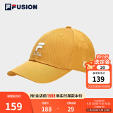 FILA FUSION斐乐潮牌棒球帽中性休闲鸭舌帽网球运动遮阳帽 芝士黄-YE XS