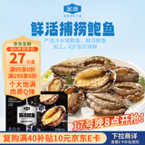 金唐鲜冻鲍鱼净重300g 10粒盒装带壳鲍鱼肉 贝类海鲜生鲜火锅烧食材