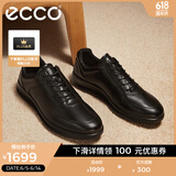 爱步（ECCO）商务休闲鞋 男士休闲皮鞋男鞋牛皮休闲运动鞋子正装鞋 雅仕207124 黑色20712401001 41