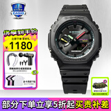 卡西欧（CASIO）男表黑金G-SHOCK双显运动防水时尚腕表送男友礼物 GA-B2100MF-1A霓虹未来