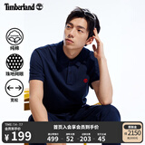 添柏岚（Timberland）官方男装短袖POLO衫夏季休闲通勤透气宽松|A62T5 A62T5433/深宝石蓝 XS 165/80A