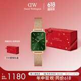 丹尼尔惠灵顿（DanielWellington）DW女士手表小绿表时尚欧美表经典复古小方表节日礼物DW00100445