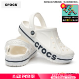 卡骆驰（crocs）洞洞鞋男鞋女鞋 25夏季新款运动鞋平底沙滩鞋透气情侣凉鞋拖鞋子 贝雅卡骆班-白色 41-42 (260mm)