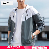 耐克（NIKE）外套男士 25夏季新款运动服装梭织连帽防风衣跑步健身风行者夹克 轻盈耐穿/内里网衬/晒图退10 M 【170】体重110~130斤左右