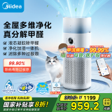 美的（Midea）【净化加湿一体机】空气净化器除甲醛甲苯/除烟味异味过敏源/宠物吸猫毛空气消毒机森林家RX600S