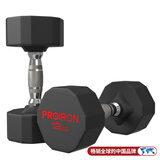 PROIRON普力艾男士纯钢哑铃练臂肌钢制包胶无异味家用商用器材健身房套装 12KG一对