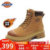 Dickies男士马丁靴高帮时尚男靴工装靴情侣靴男 土黄-加绒 41 -男款 