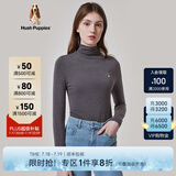 Hush Puppies暇步士女装秋中高领长袖打底衫T恤 129中灰 S