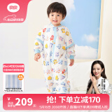 良良（liangliang）婴儿睡袋夏季空调房防踢被宝宝纯棉可拆袖儿童睡袋 拼图蓝·寒冬款【适合0-15℃】 3XL（建议身高110-125cm）