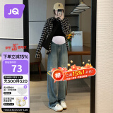 婧麒（JOYNCLEON）孕妇裤春季休闲外穿打底阔腿牛仔裤小个子 复古蓝 L jyk26751