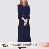 MeetMetro玛依尔法式仙女连衣裙女2025春新款高端气质纯欲风裙子礼服长裙 藏蓝【现货】 S