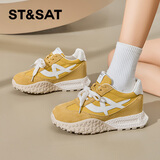星期六加绒德训鞋女2025新款冬保暖防滑棉鞋厚底增高百搭阿甘休闲运动鞋