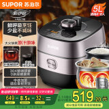 苏泊尔（SUPOR）【国家补贴】鲜呼吸IH电压力锅5L家用智能自动排气304精钢球釜SY-50HC8033Q双胆电饭煲高压锅4-6人
