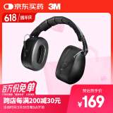 3M隔音耳罩舒适降噪可折叠头戴式消音睡眠耳罩防噪音睡觉学习耳罩