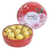 费列罗FerreroRocher喜糖费列罗榛果威化巧克力圆形铁盒装6粒8粒礼盒装 8粒费列罗礼盒（红色）