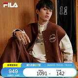 FILA 斐乐官方【加绒】情侣梭织外套2025休闲宽松雪丽棉棒球服夹克