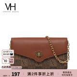 VANESSA HOGAN VH女包太阳神系列贝伦信封包轻奢斜挎包链条包520礼物送女友 棕色