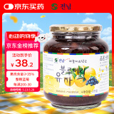 全南蜂蜜蓝莓柚子茶1kg 韩国进口 整颗蓝莓果酱冲调饮品节日礼品 0脂