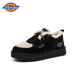 Dickies女士雪地靴舒适休闲平底鞋加绒加厚棉鞋 黑色 35 