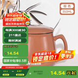 贝瑟斯马克杯 经典咖啡杯带盖带勺办公家用杯子陶瓷杯简约光滑水杯 棕色