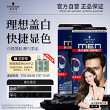 施华蔻（Schwarzkopf）男士染发霜2.0自然黑双盒装 染发剂染发膏男士专用盖白发一洗黑