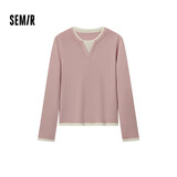 森马（Semir）森马毛衣女短款假两件含羊毛针织衫24冬新款保暖内搭109724107015