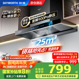 创维（Skyworth）【家电国家补贴20%】抽油烟机家用欧式顶吸式变频超大静压25立方大吸力油烟机T型排烟机自清洗Y019
