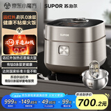 苏泊尔（SUPOR）远红外电饭煲钛不粘0涂层4L无涂层电饭锅家用不锈钢球釜1-8人IH智能多功能SF40HC1869