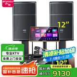 山水（SANSUI）PK09家庭KTV音响全套 SQ12家用会议点歌机音响电视卡拉OK 家庭影院卡包音箱套装 SQ12专业音响+双12吋低音炮