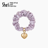 She's茜子心型职业发圈丸子头皮筋简约发绳时尚头饰生日礼物送女友