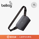 Bellroy澳洲Lite Sling Mini 4L轻行胸包 骑行防轻泼水单肩包 磁吸斜挎包 格纹灰4L