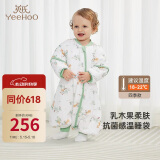 英氏（YEEHOO）婴儿睡袋5A抗菌纯棉宝宝四季通用分腿睡袋防踢被 春浔山野*M码
