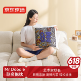 京东京造 京东 x Mr Doodle联名抱枕旺新年沙发床头办公室腰靠背垫45x45cm