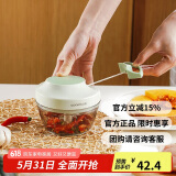 乐扣乐扣（LOCK&LOCK）塑料拉蒜器料理机绞肉蔬菜辅食粉碎器搅拌机蒜泥器3刀头款650ml 