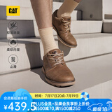 CAT卡特休闲皮鞋男士复古工装轻户外软牛皮防滑通勤鞋P725212N3AMC29 浅褐 44