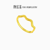 潮宏基  心动黄金戒指女足金戒圈素圈时尚百搭送女友新年礼物 计价 约1.05g