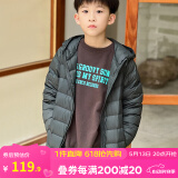 迪士尼（Disney）童装儿童男女童轻薄羽绒服2024年秋冬新款时尚洋气保暖外套 藏青 140 cm