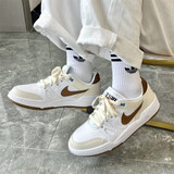耐克（NIKE）FULL FORCE LOW防滑耐磨复古低帮 潮流舒适轻便运动休闲百搭板鞋 【店长主推】HJ3485-121/棕白褐色 40.5