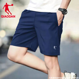 乔丹运动短裤男夏季薄款冰丝速干宽松休闲裤篮球跑步健身训练裤子男 385黑曼蓝-梭织薄款 2XL /185