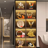 TaTanice酒柜摆件入户玄关客厅电视柜装饰套装乔迁新房家居高端大气工艺品 酒柜摆件10件套【A】