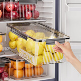 家の物语（KATEI STORY）日本冰箱收纳盒食品级专用保鲜盒大容量冷冻水果整理密封盒蔬菜盒