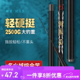 神鲨湖库王3.6米鱼竿超轻超硬碳素钓鱼竿手竿台钓竿鲤鱼杆鲫鱼竿渔具