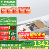 科勒（KOHLER） 厨房手工晶钻水槽多功能台下单槽加厚304不锈钢洗菜盆洗碗盆水池 裸槽5540（不含龙头）